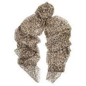 Printed Wool Gauze Scarf  